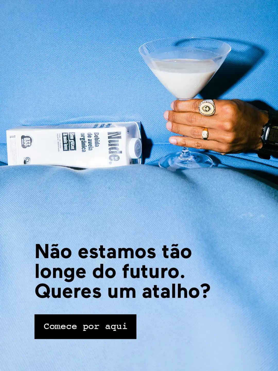 Banner com o texto: Não estamos tão longe do futuro, quer um atalho?