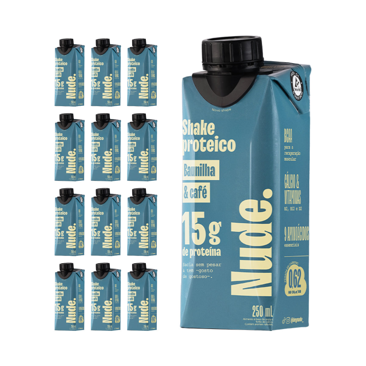 Shake Proteico Baunilha & Café 250ml - KIT 12x
