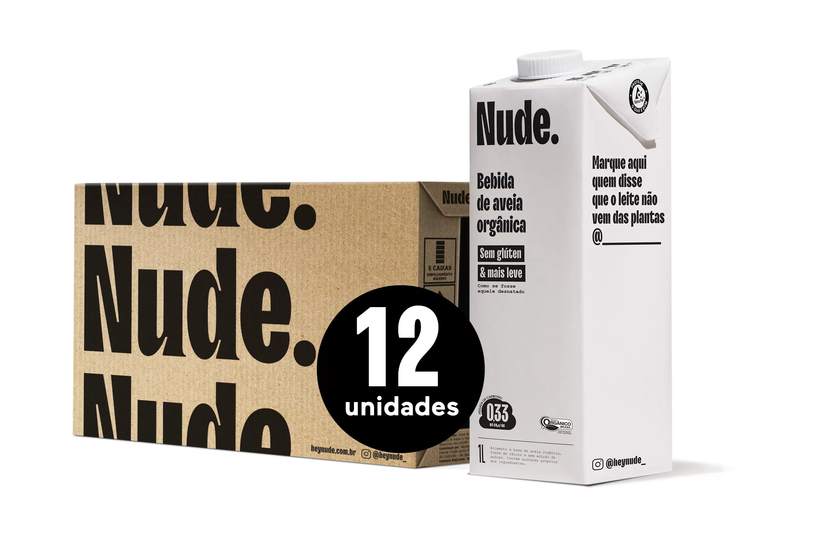 Caixa com 12 Unidades - Kit Nude Original 1L